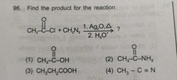 96. Find the product for the reaction
