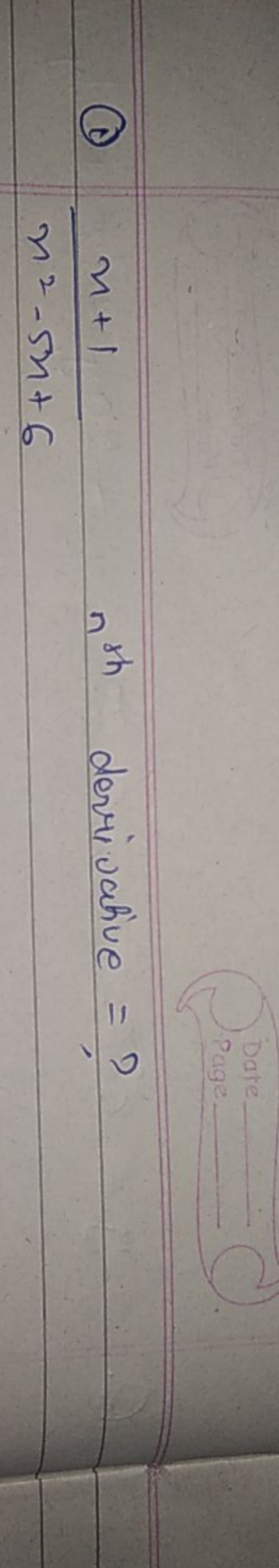 (1) x2−5x+6x+1​nsh  derrivative =?