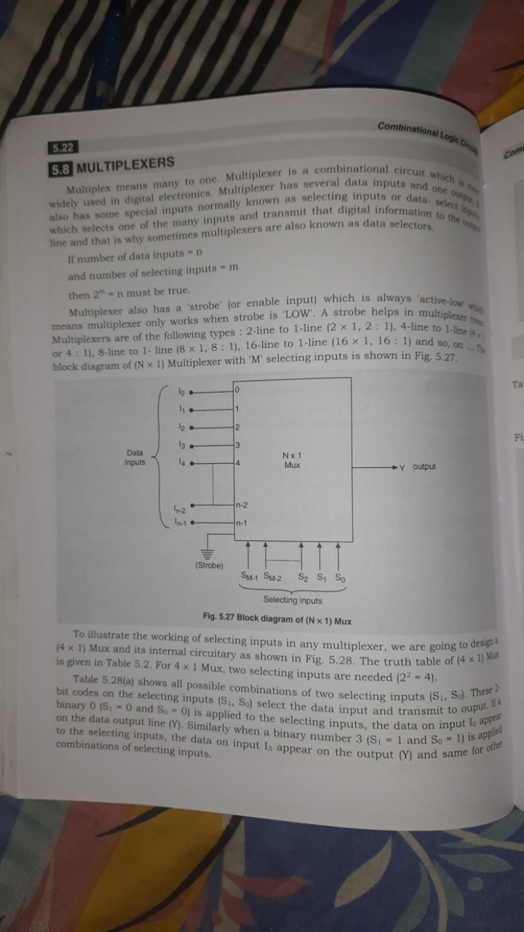 Combinational LogicClh​
5.22
5.8 MULTIPLEXERS also has some special th