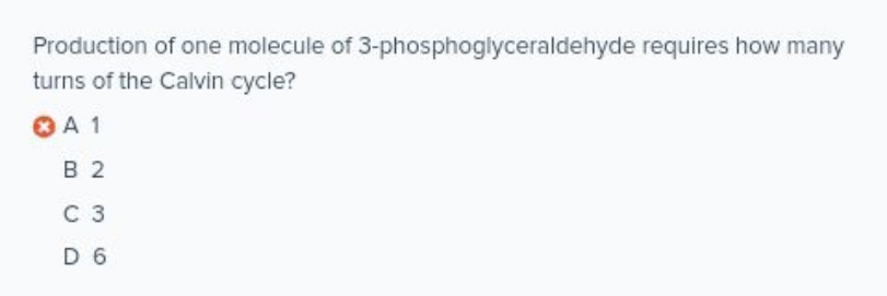 Production of one molecule of 3-phosphoglyceraldehyde requires how man