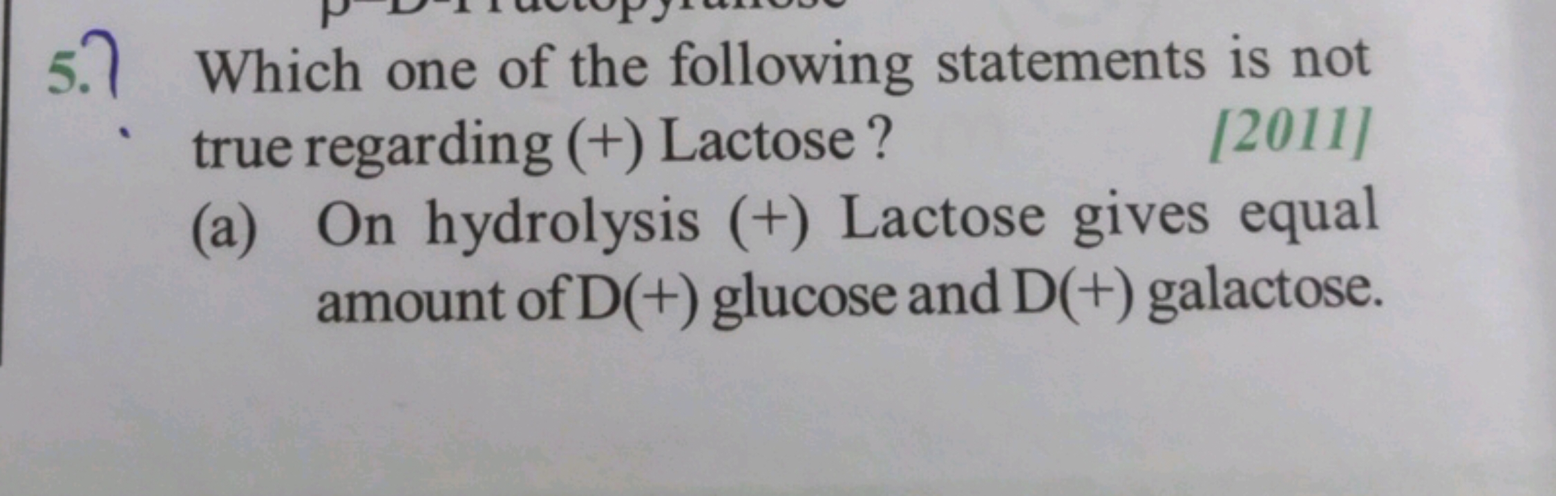 5.) Which one of the following statements is not true regarding (+) La