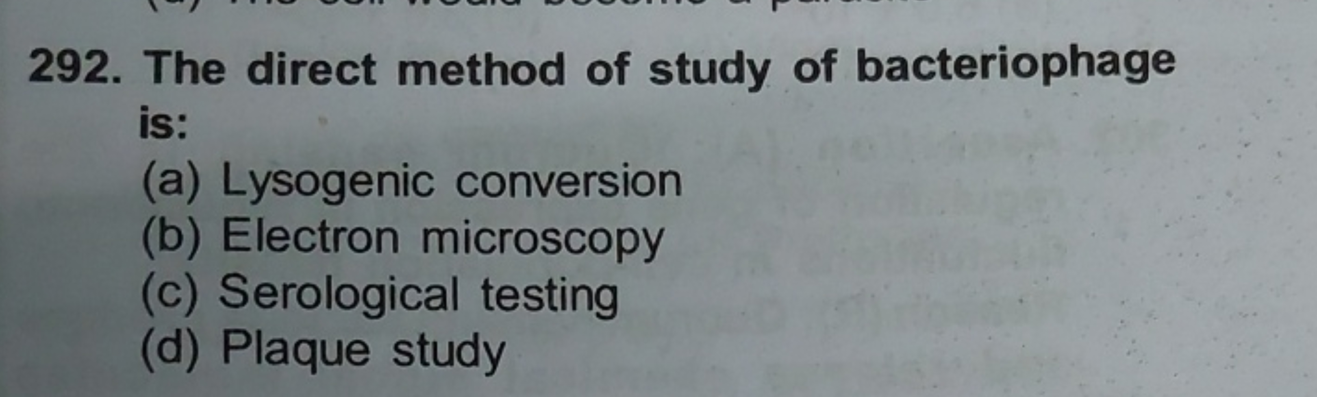 The direct method of study of bacteriophage is: