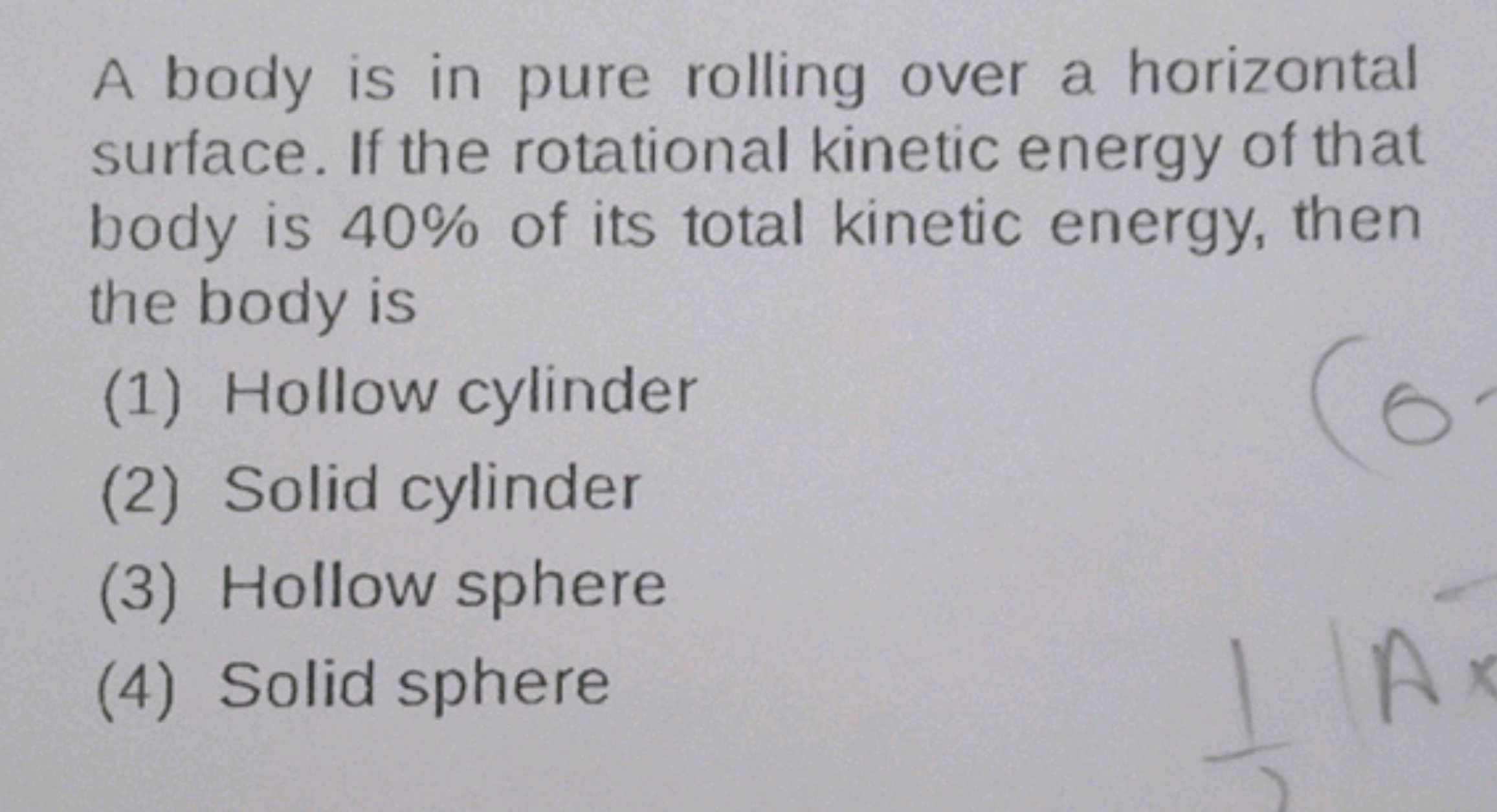 A body is in pure rolling over a horizontal surface. If the rotational