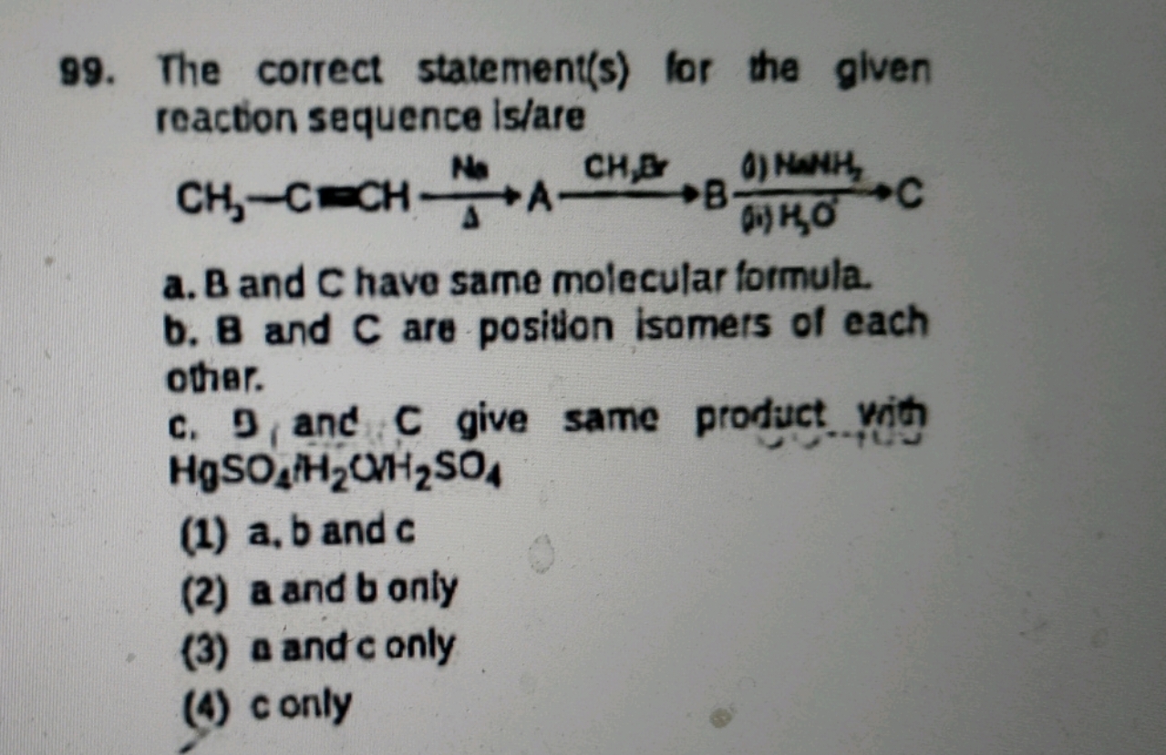 The correct statement(s) for the given reaction sequence is/are \[ \ma