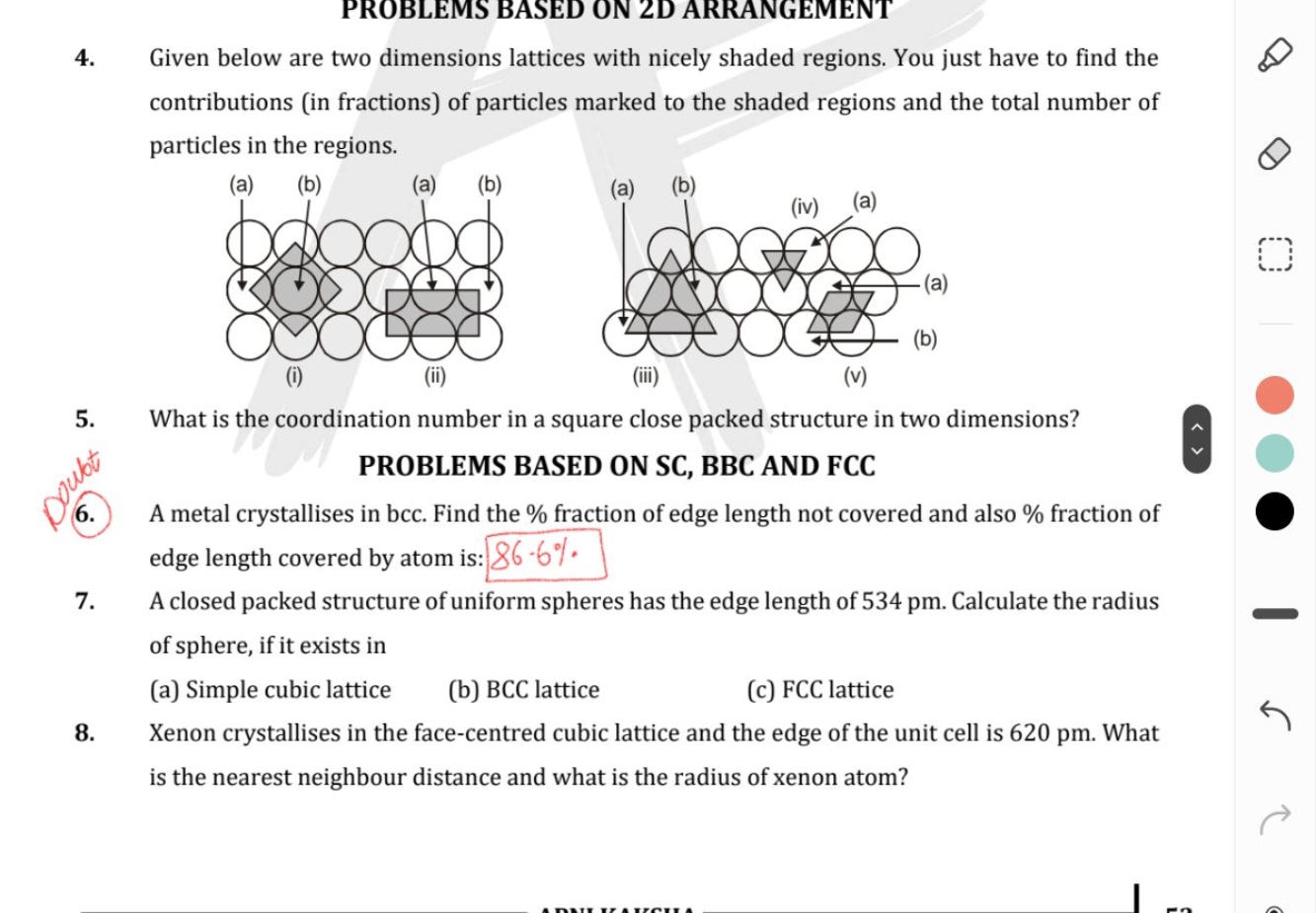 PROBLEMS BASED ON 2D ARRANGEMENT
4. Given below are two dimensions lat