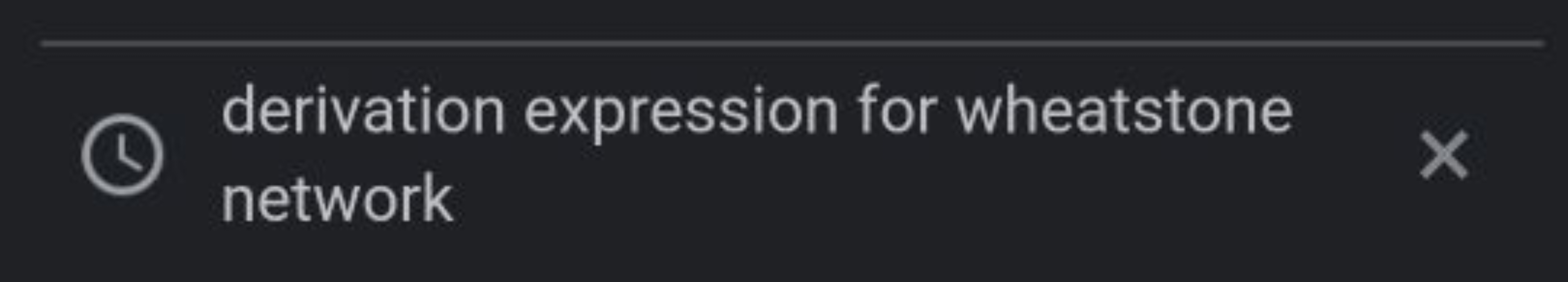 derivation expression for wheatstone network
