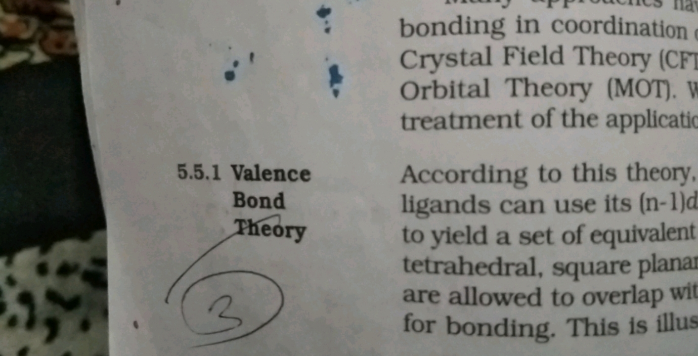 bonding in coordination Crystal Field Theory (CF Orbital Theory (MOT).