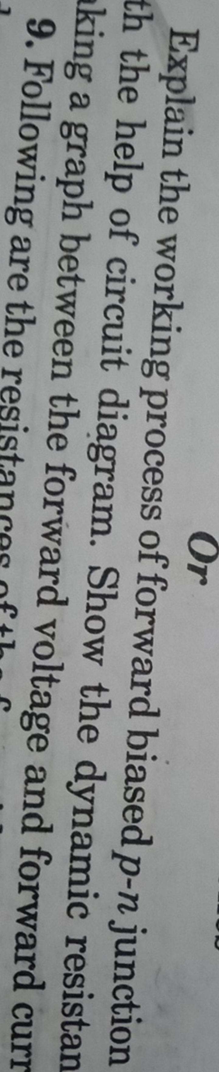 Explain the working process of forward biased p−n junction th the help