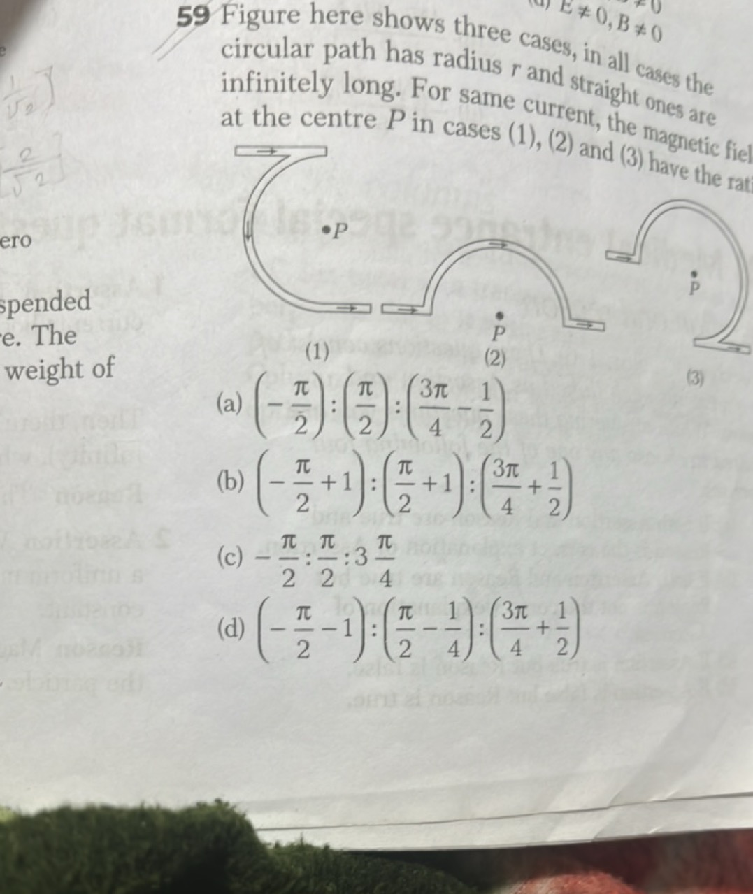 59 Figure here shows three case ∗0,B=0 circular path has radius r and