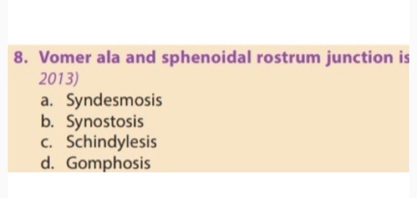 Vomer ala and sphenoidal rostrum junction is 2013)