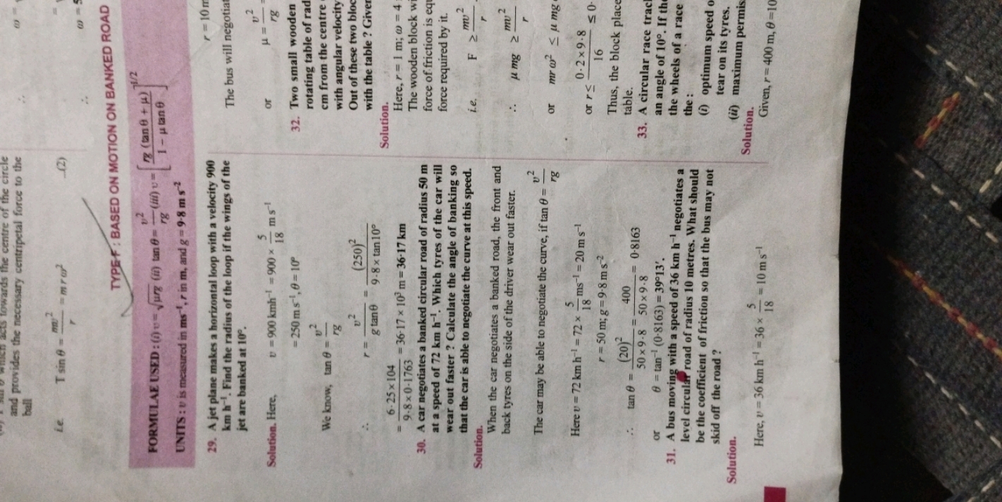 and provides the necessary centripetal force to the
ie. Tsinθ=rmw2​=mr