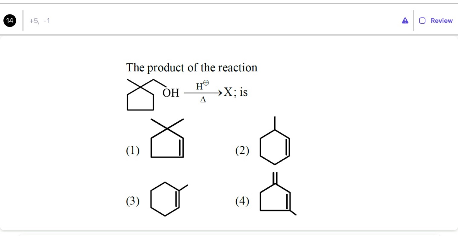 The product of the reaction
[Y19][C@H](O)CC1(C)CCCC1