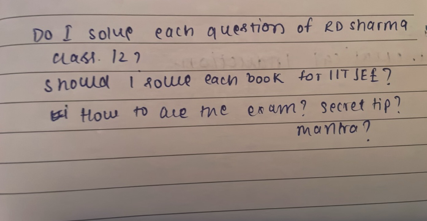 DO I solus each question of RD sharma class. 12?
should I solve each b