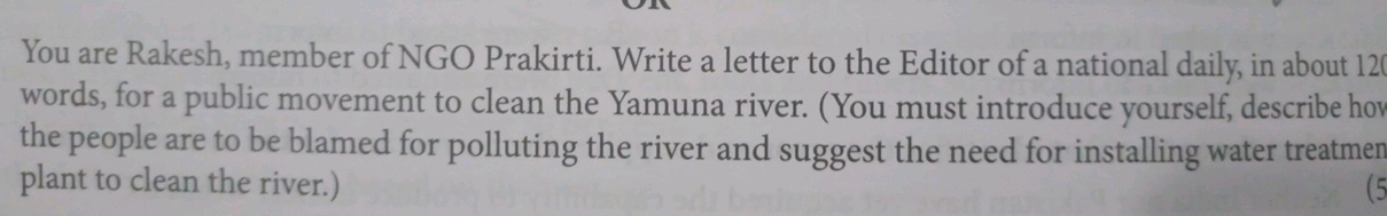 You are Rakesh, member of NGO Prakirti. Write a letter to the Editor o