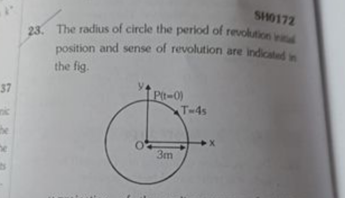 \$40172
23. The radius of circle the period of revolution ries positio