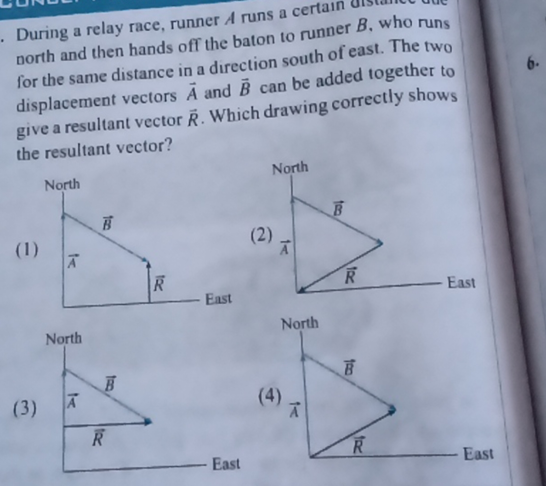 During a relay race, runner A runs a certain north and then hands off 