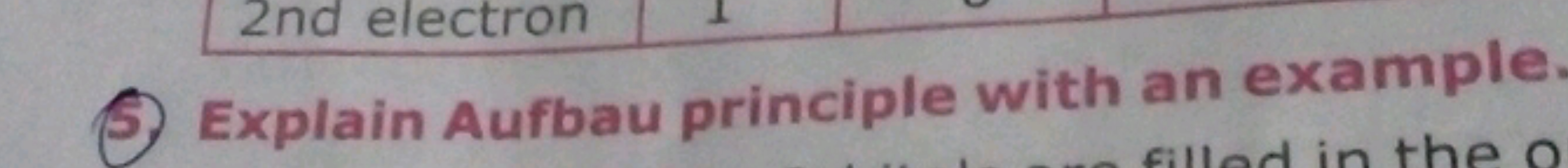 (5.) Explain Aufbau principle with an example.
