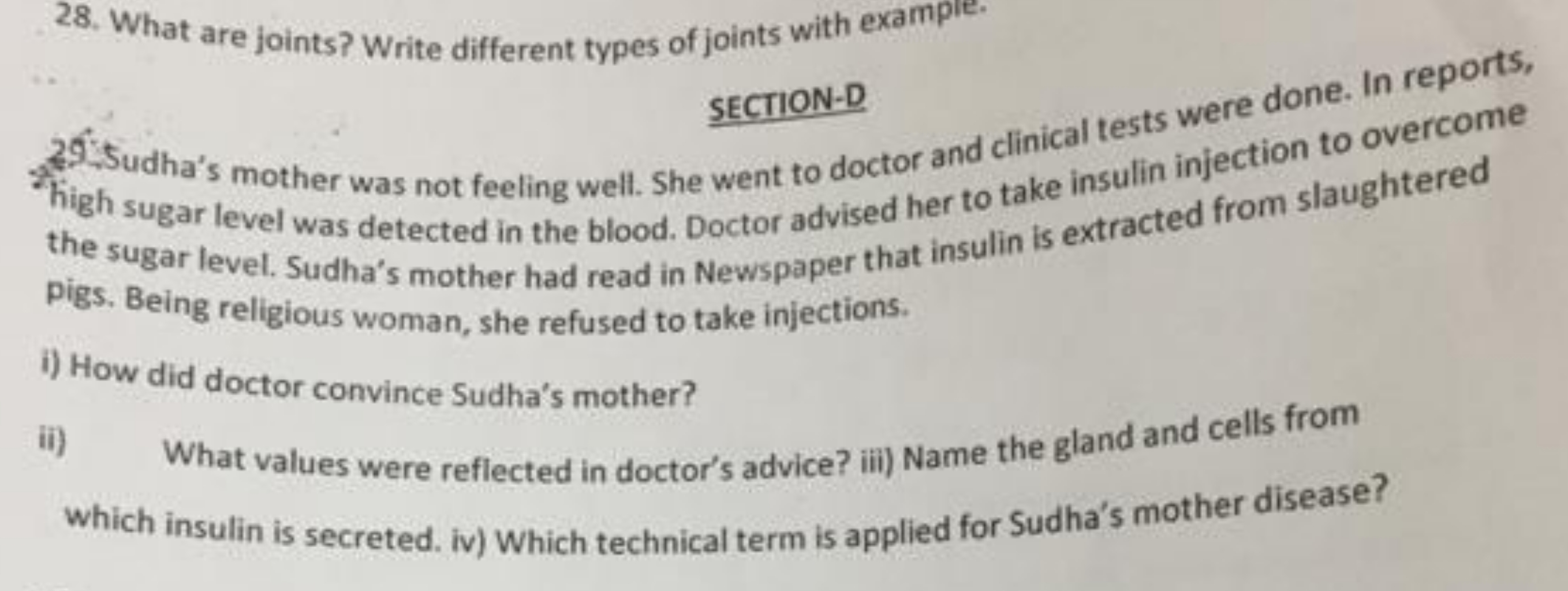 28. What are joints? Write different types of joints with example.