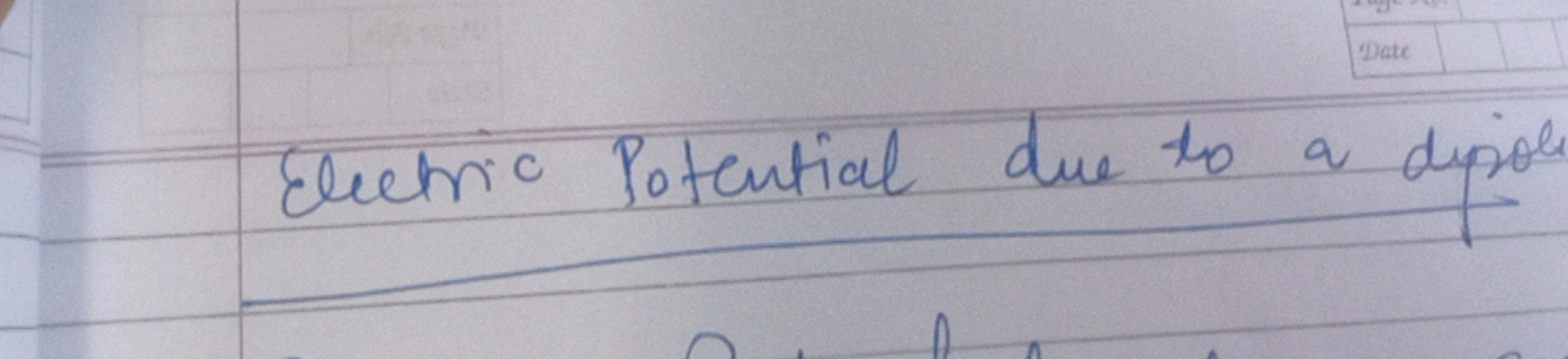 Electric Potential due to a dipole
