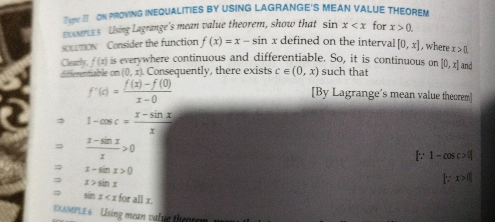 TYe III ON PAOVNG INEQUALITIES BY USING LAGRANGE'S MEAN VALUE THEOREM
