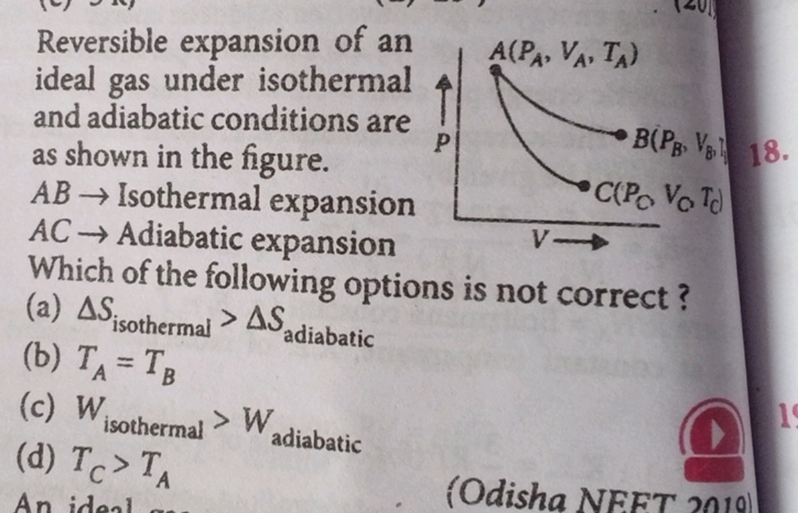 Reversible expansion of an ideal gas under isothermal and adiabatic co