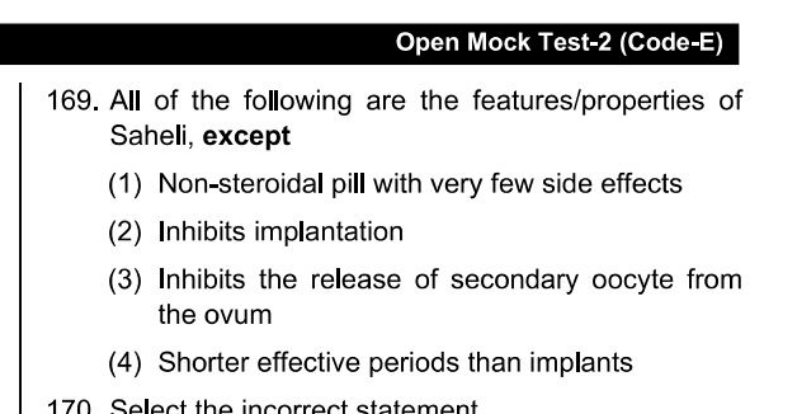 Open Mock Test-2 (Code-E) 169. All of the following are the features/p