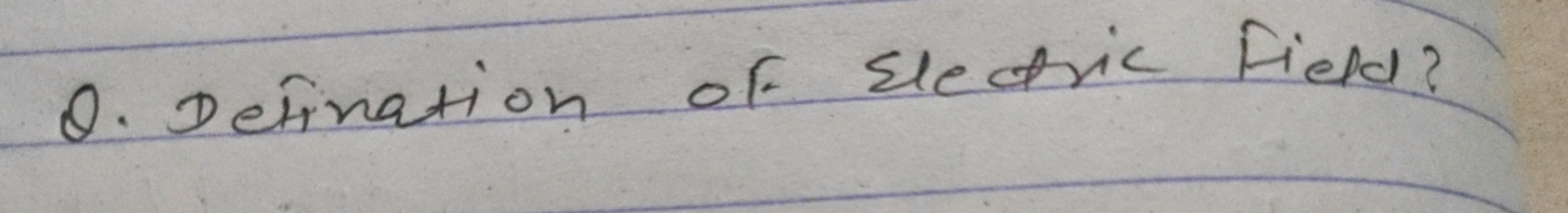 Q. Defination of slectric Field?
