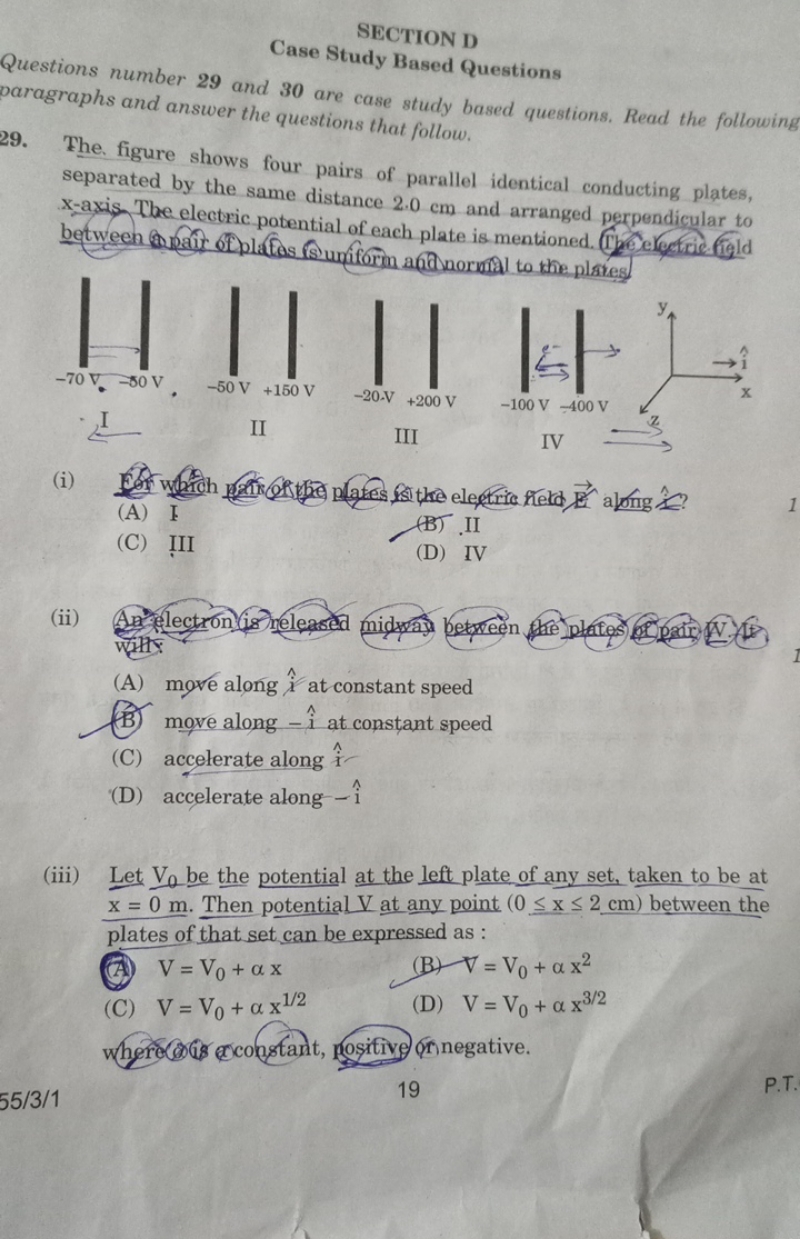 SECTION D Case Study Based Questions Questions number 29 and 30 are ca