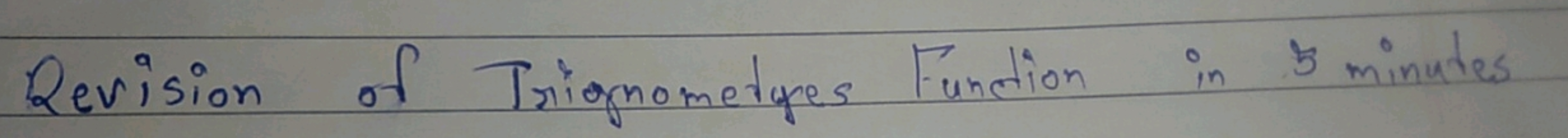 Revision of Triognometyes Function in 3 minutes
