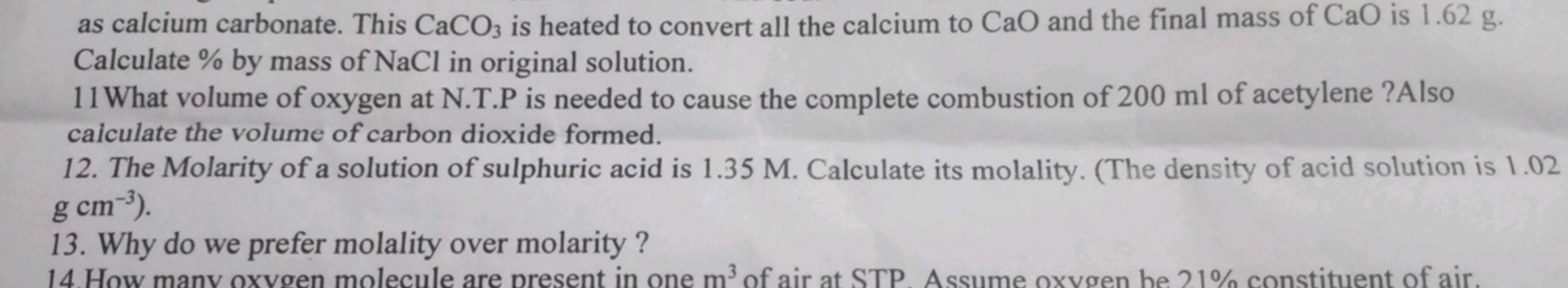 as calcium carbonate. This CaCO3​ is heated to convert all the calcium