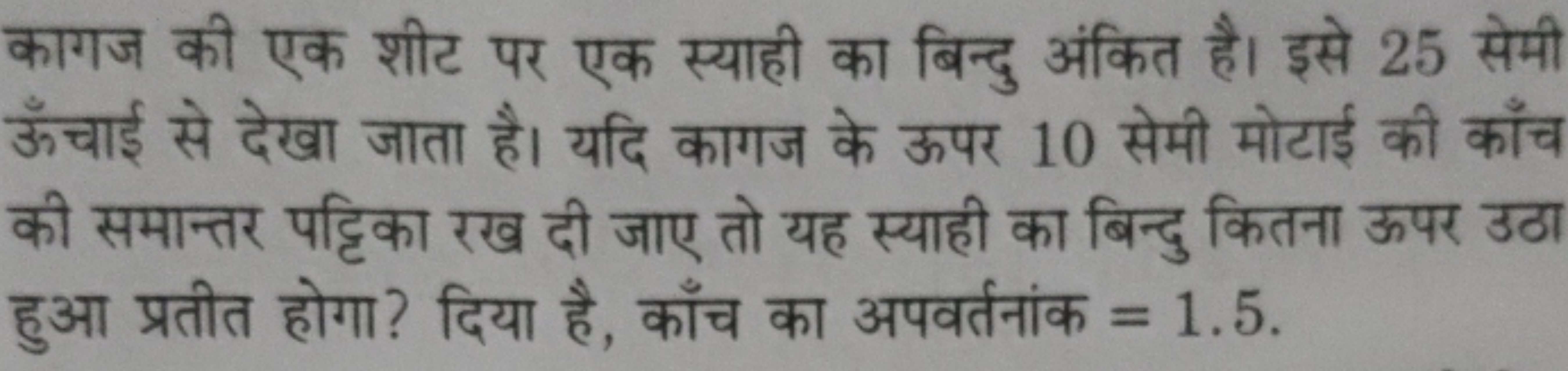 कागज की एक शीट पर एक स्याही का बिन्दु अंकित है। इसे 25 सेमी ऊँचाई से द