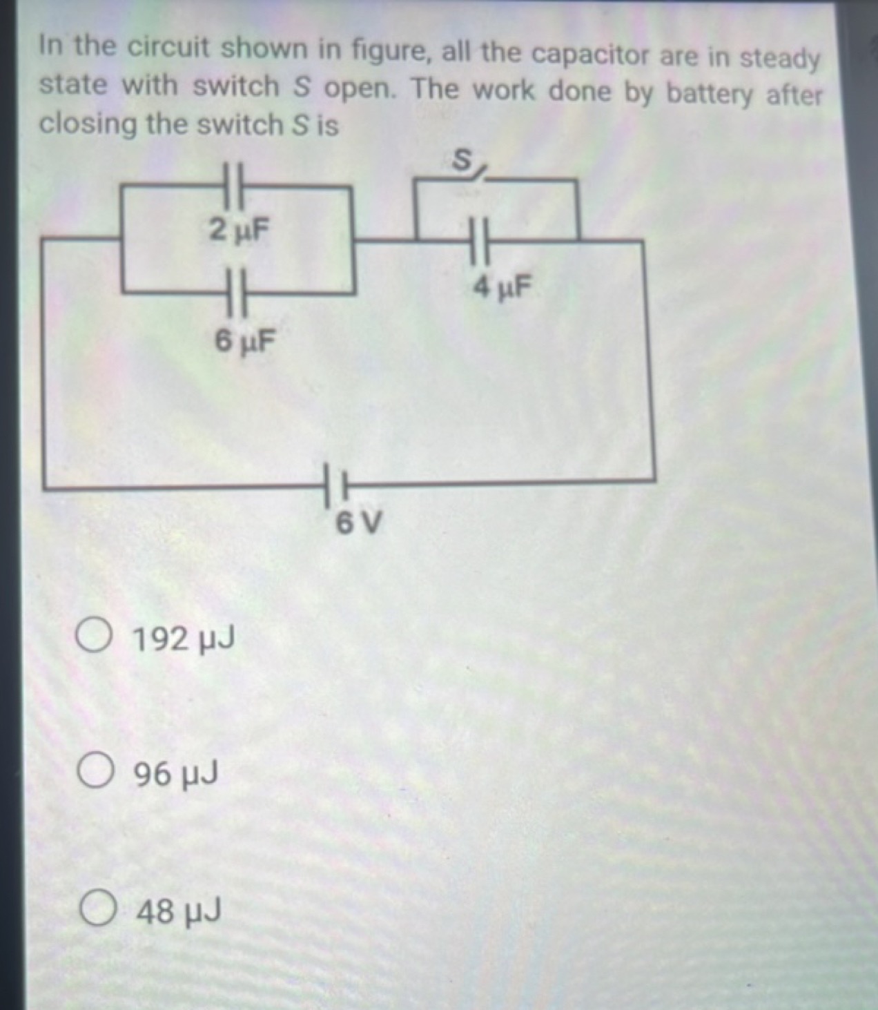 In the circuit shown in figure, all the capacitor are in steady state 