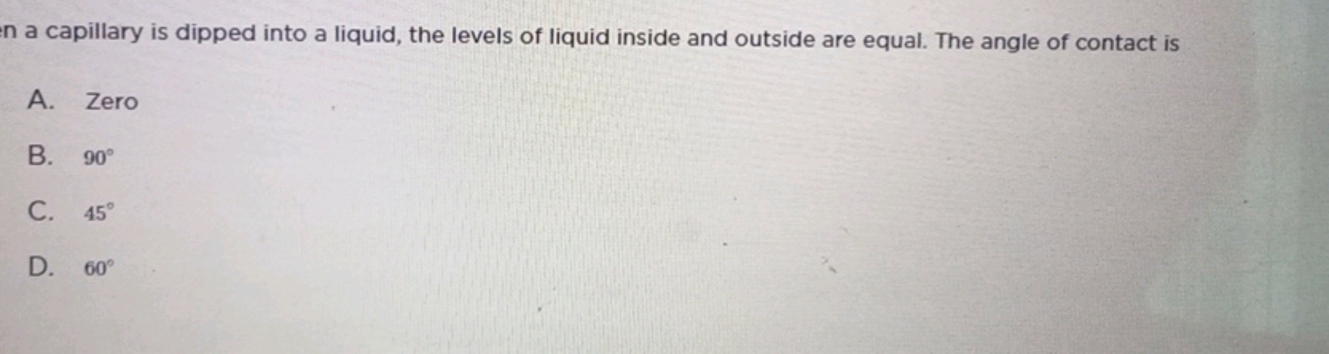 n a capillary is dipped into a liquid, the levels of liquid inside and