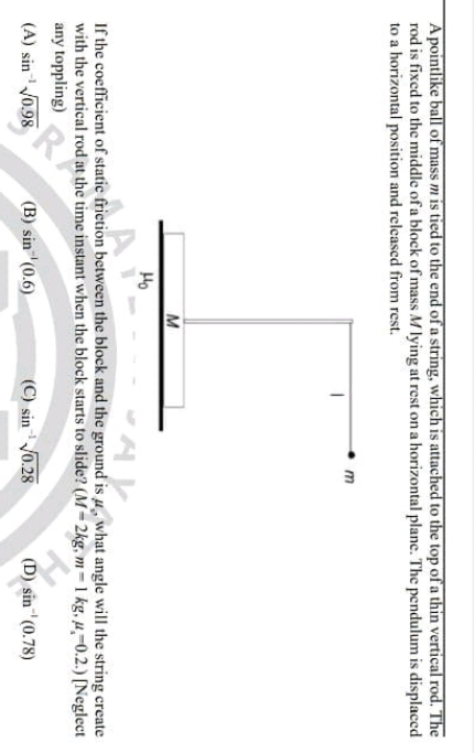 A pointlike ball of mass m is tied to the end of a string, which is at