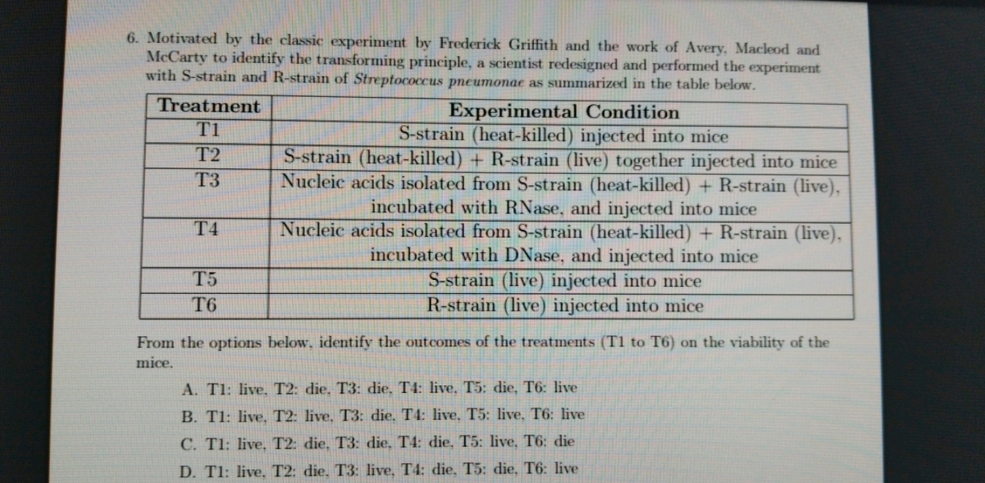 Motivated by the classic experiment by Frederick Griffith and the work