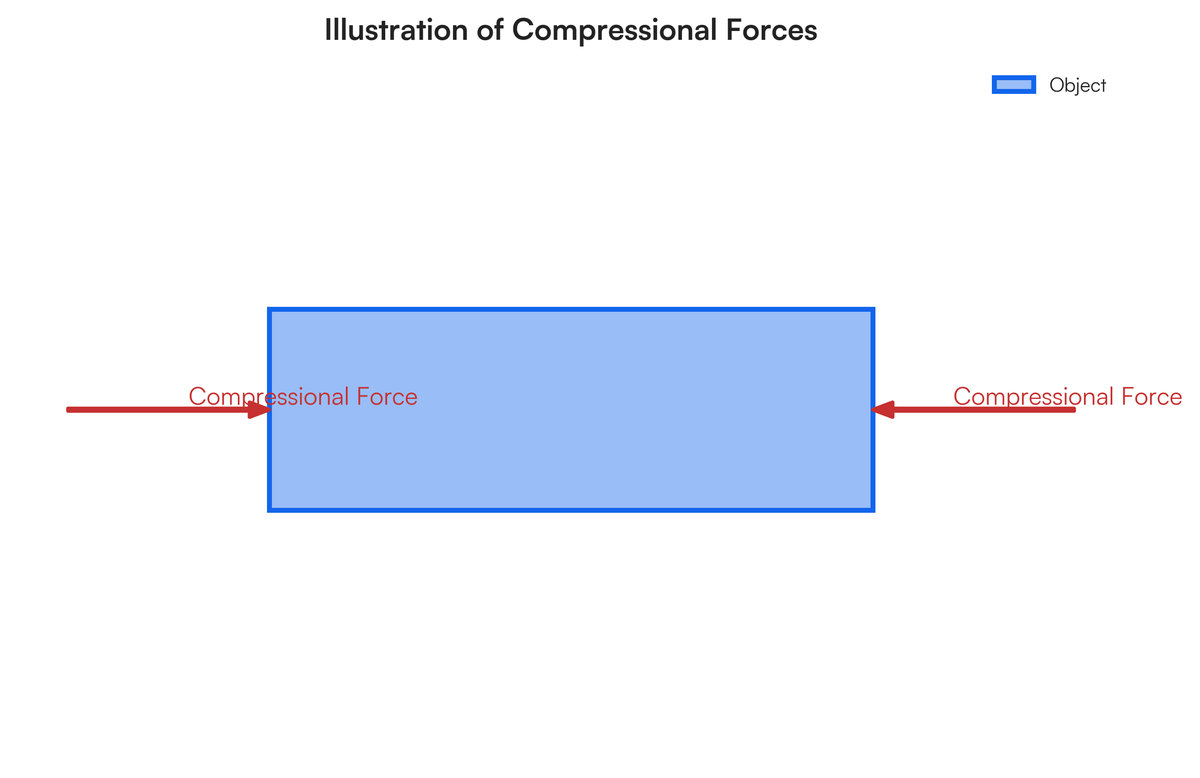 illustration of compressional forces | Filo