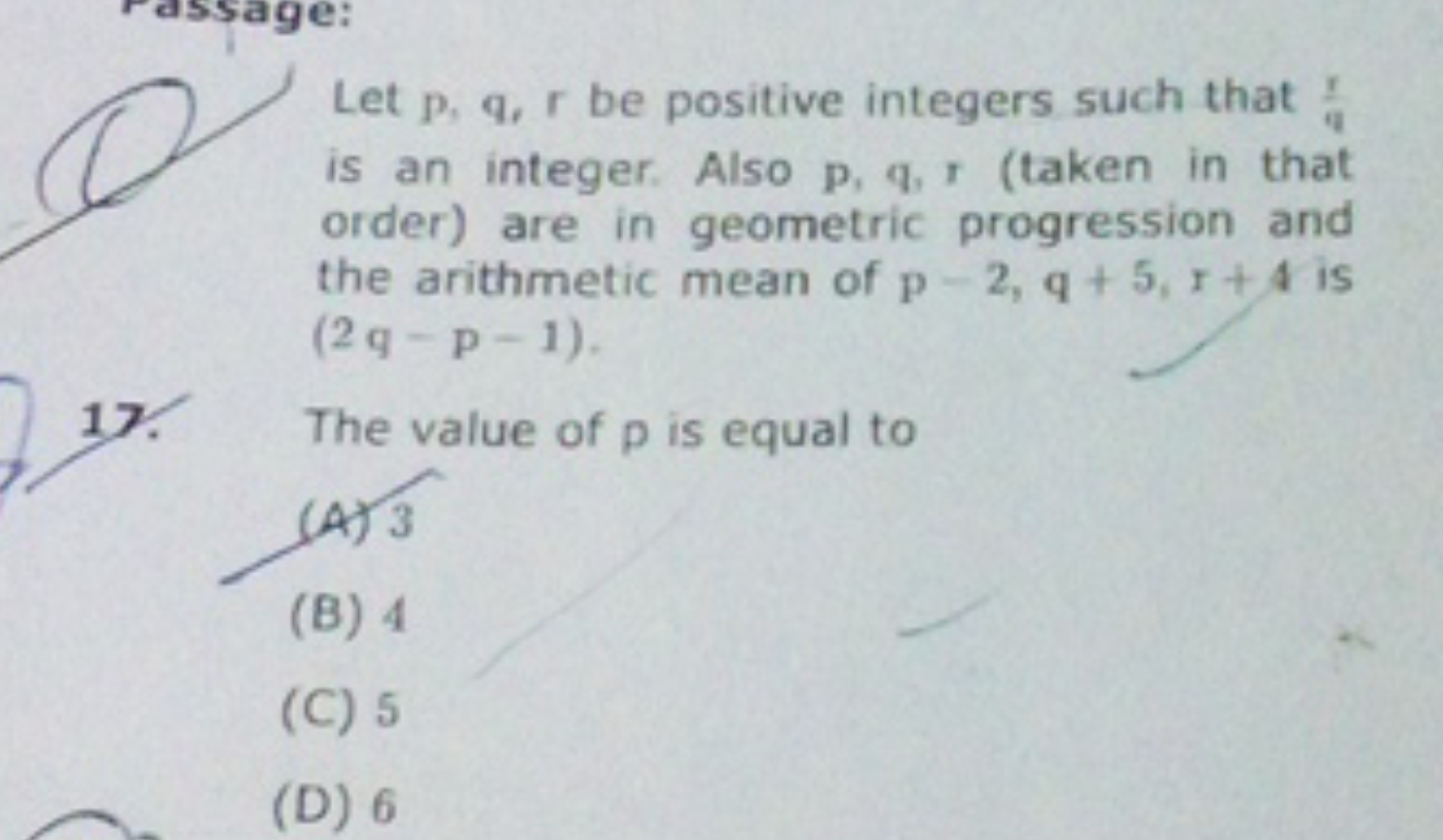 Let p,q,r be positive integers such that 4r​ is an integer. Also p,q,r