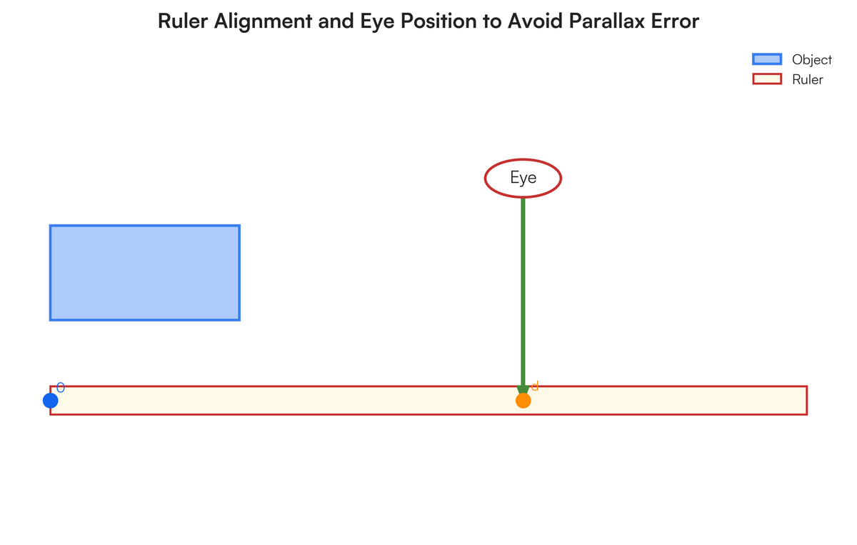 Parallax Ruler (d) Explain why timing 10 oscillations gives a more accurate result for t..