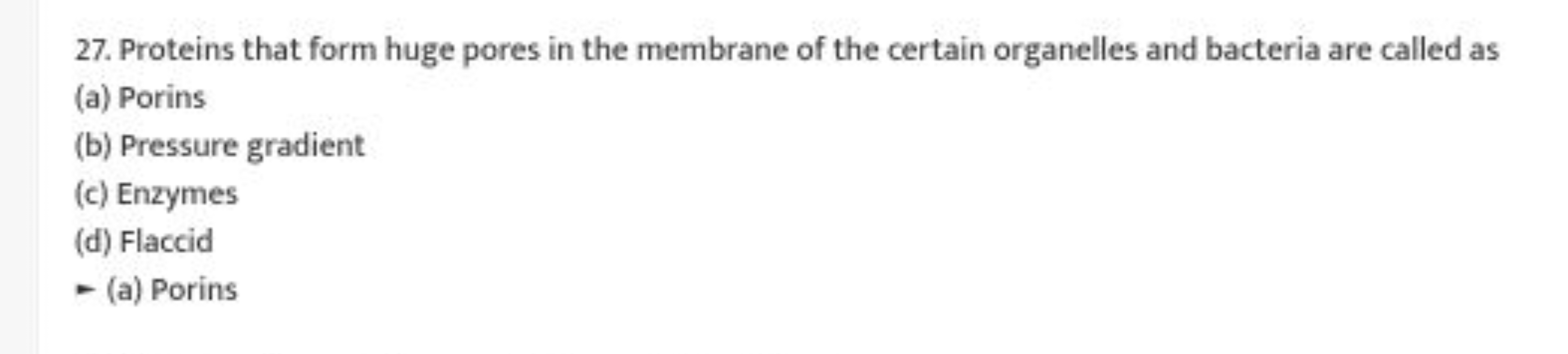 Proteins that form huge pores in the membrane of the certain organelle