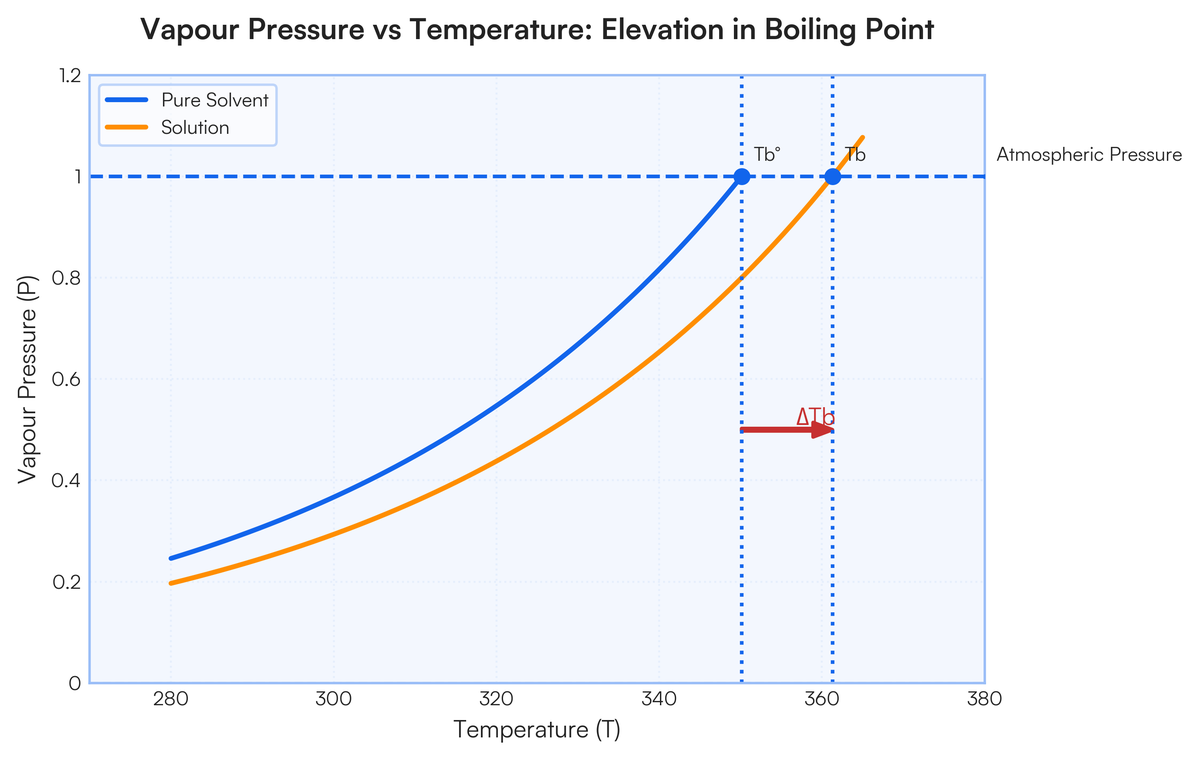 State and explain elevation in boiling point | Filo