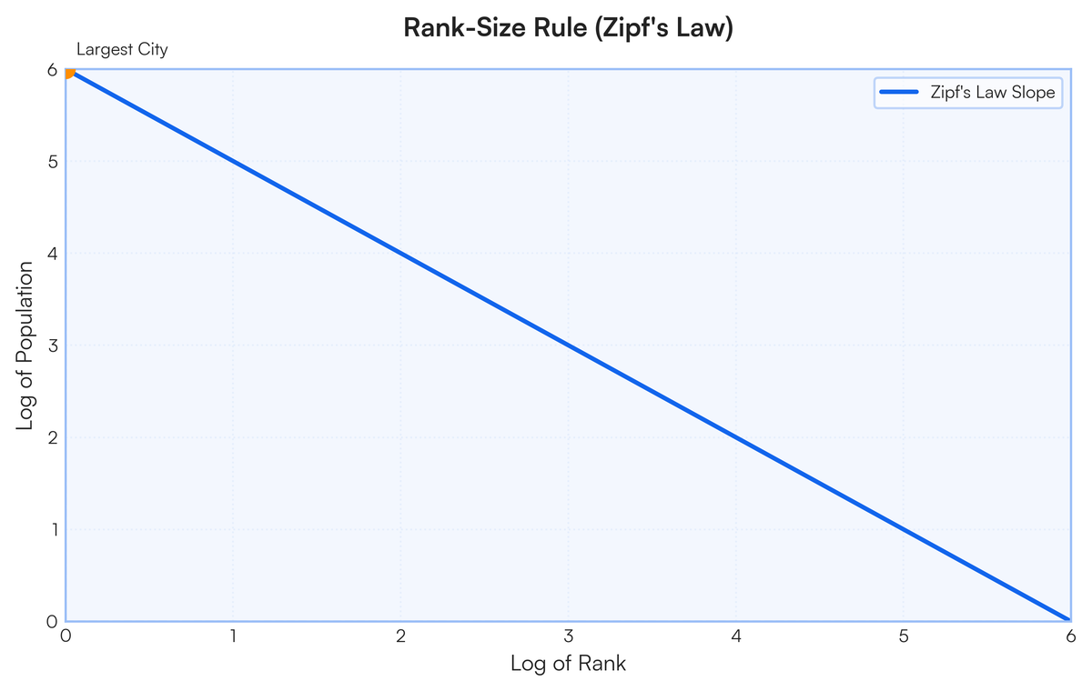 Discuss in detail the rank size rule. | Filo