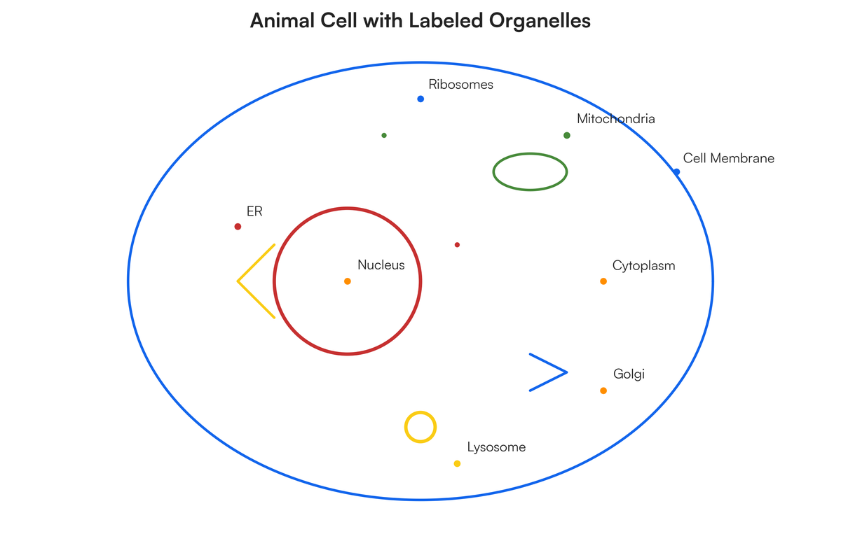 tai diagram of an animal cell and label it th) Draw the general diagram o..