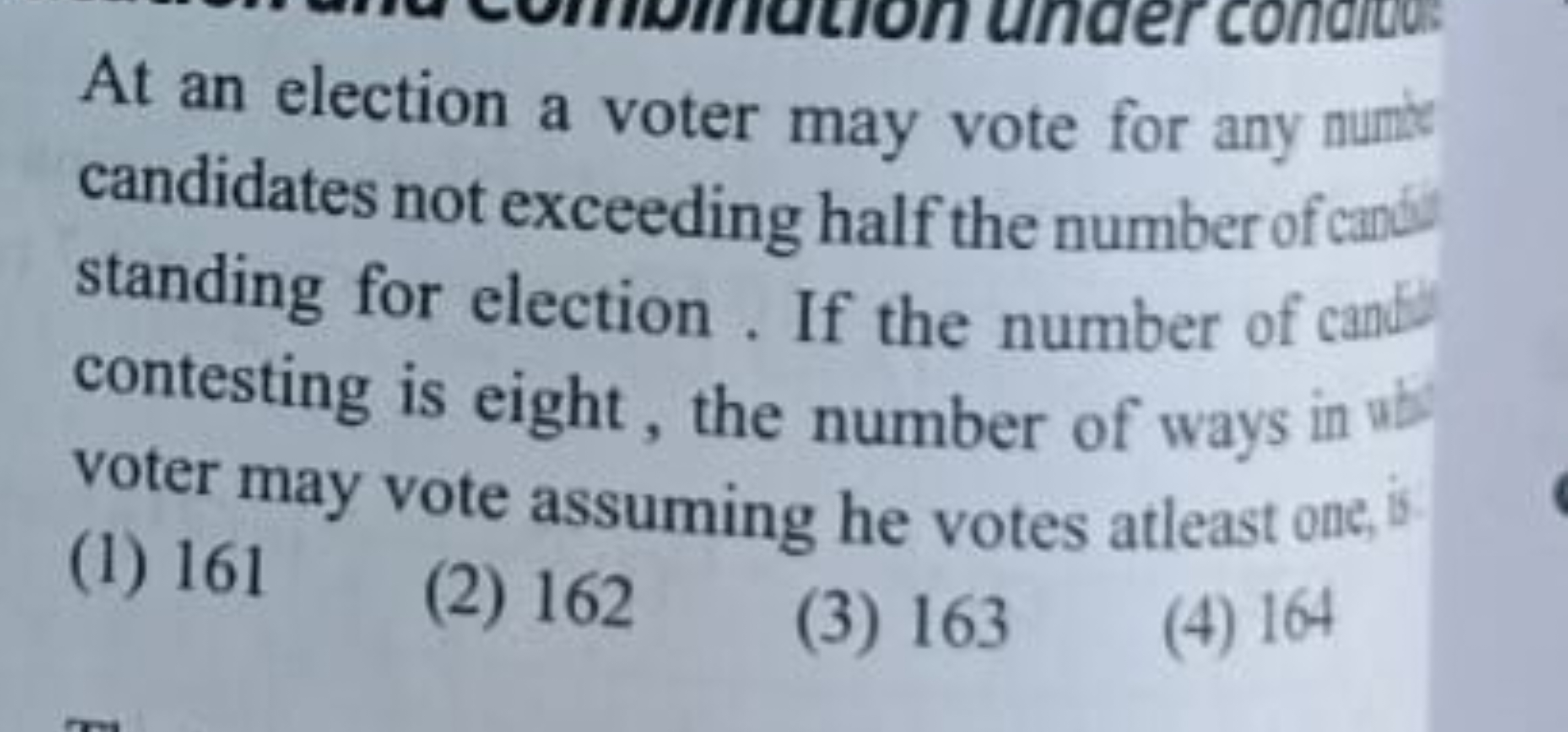 At an election a voter may vote for any numte candidates not exceeding