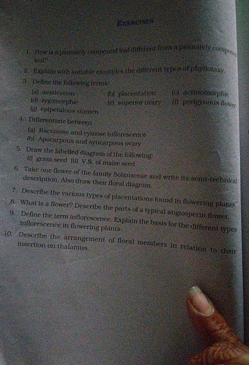 Hindits teat?
3. Befine thefollowing terme
(a) oestration
(b) placenta