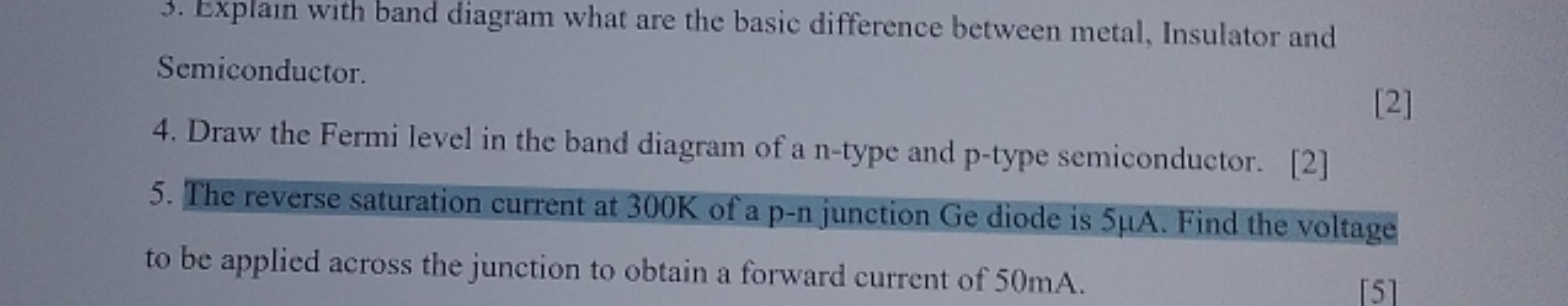 3. Explain with band diagram what are the basic difference between met