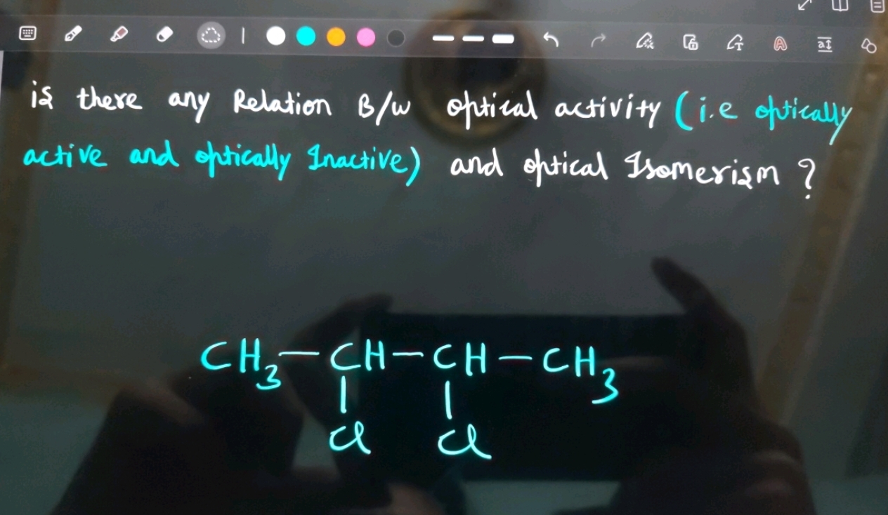 is there any Relation B/W optical activity (i.e optically active and o