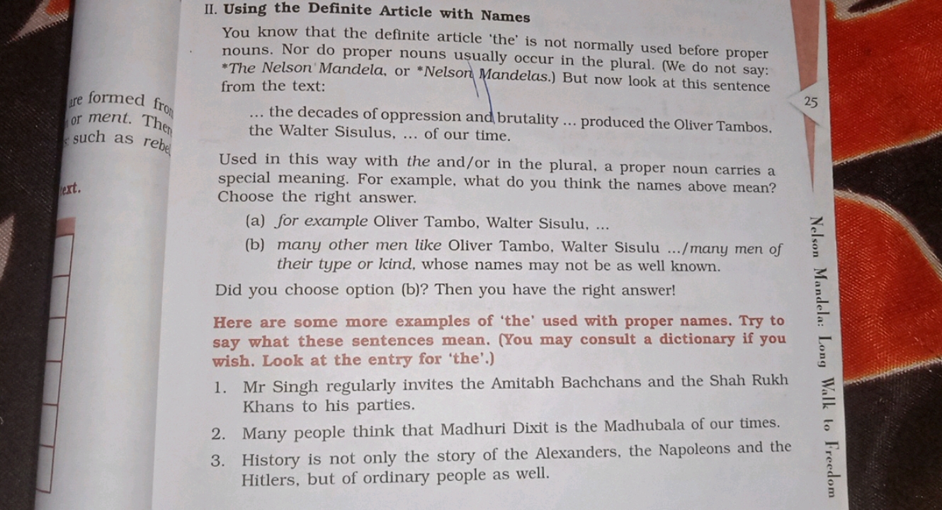 II. Using the Definite Article with Names

You know that the definite 