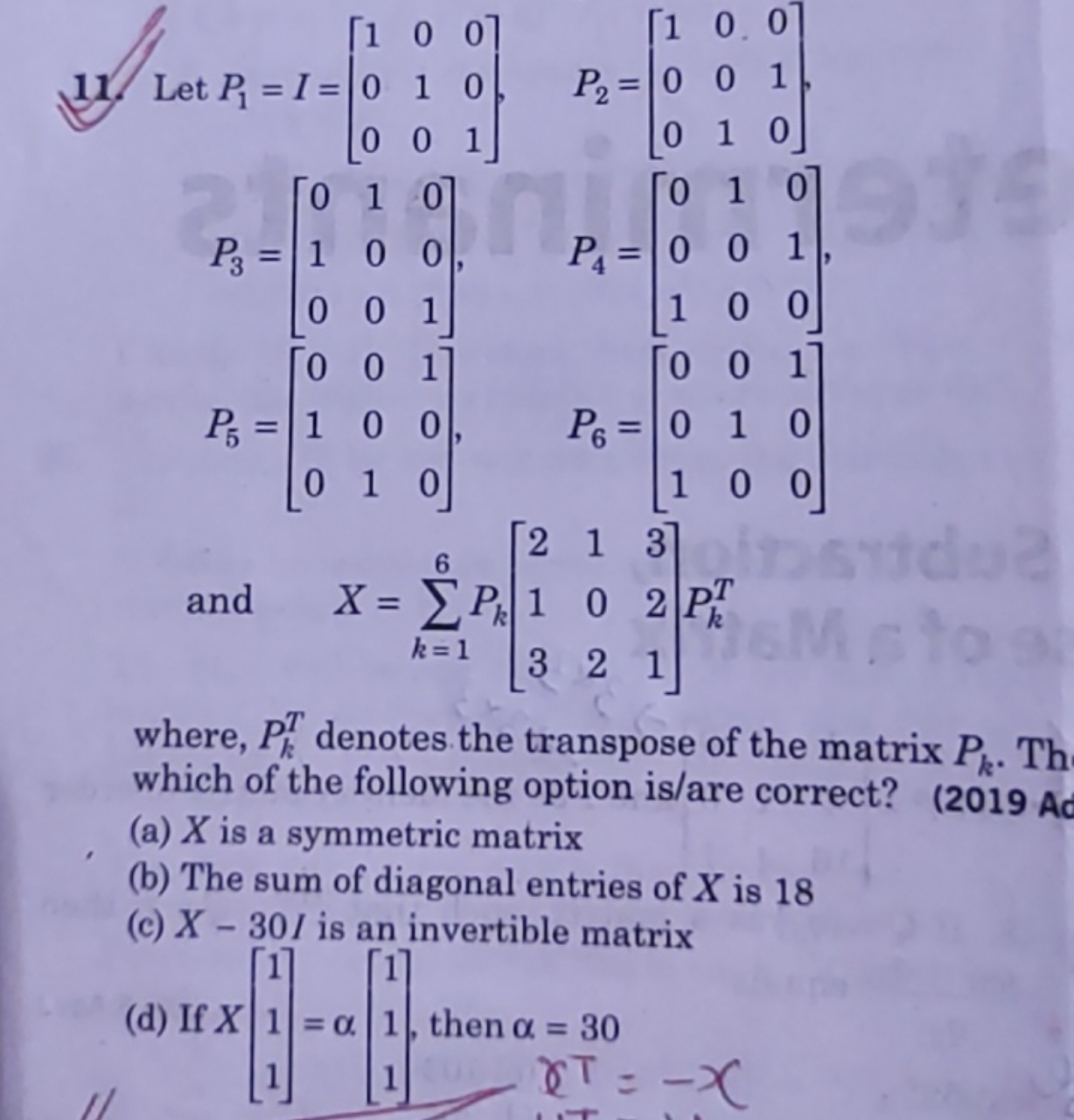 Let \[ \begin{array}{l} \text { et } P_{1}=I=\left[\begin{array}{lll} 