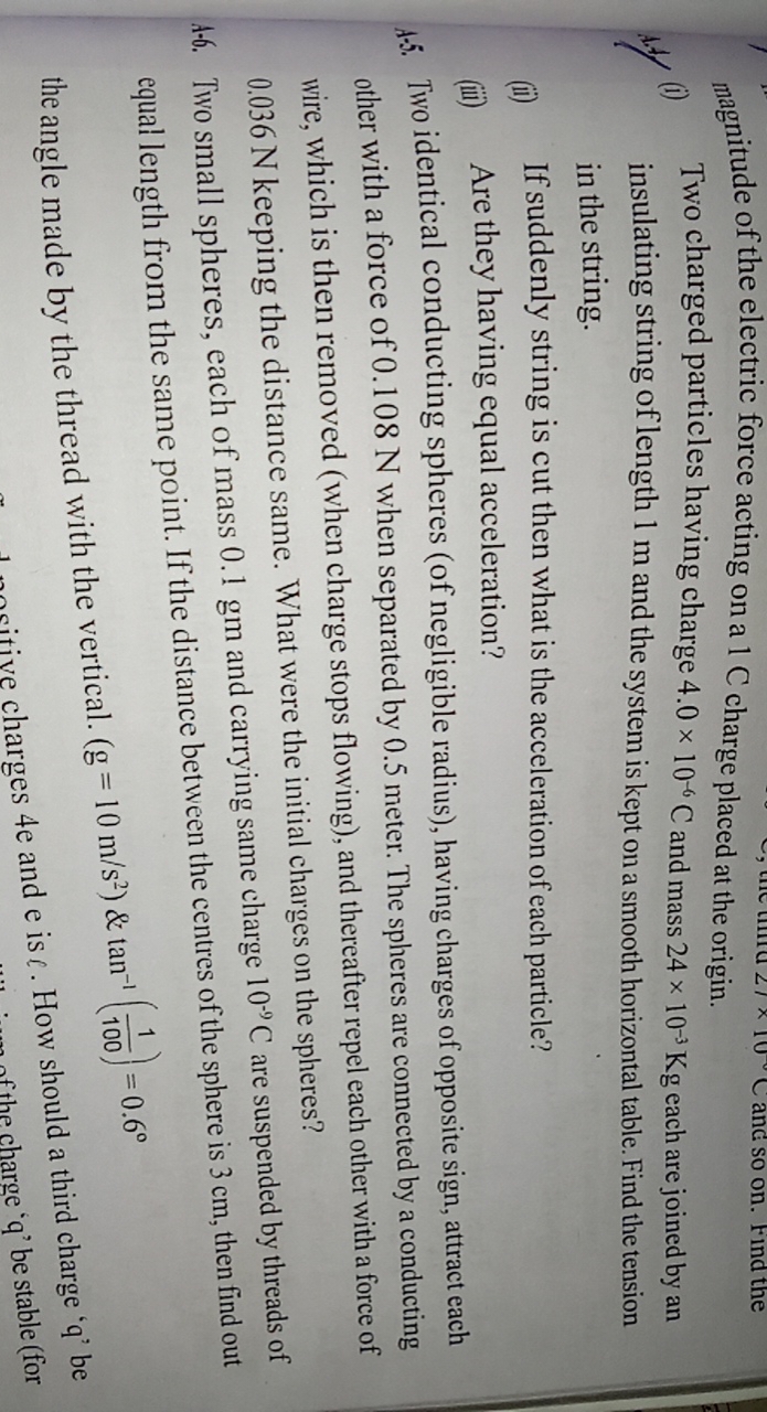 magnitude of the electric force acting on a 1C charge placed at the or