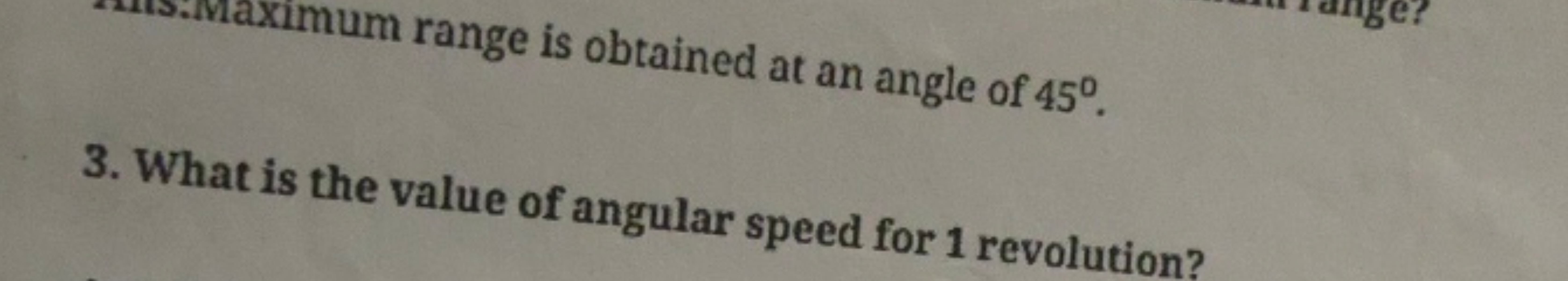 3. What is the value of angular speed for 1 revolution?
